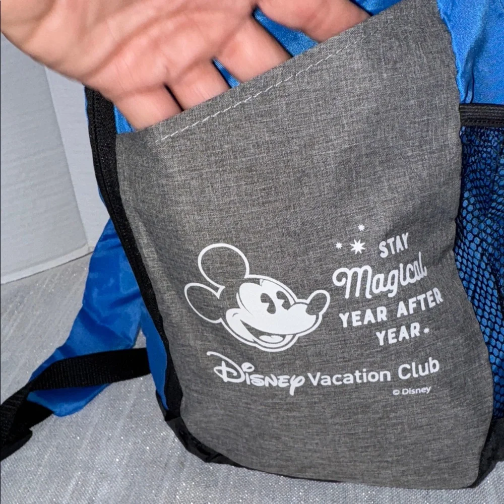 Disney Vacation Club Blue and Gray Backpack 15x9”approx NWOT